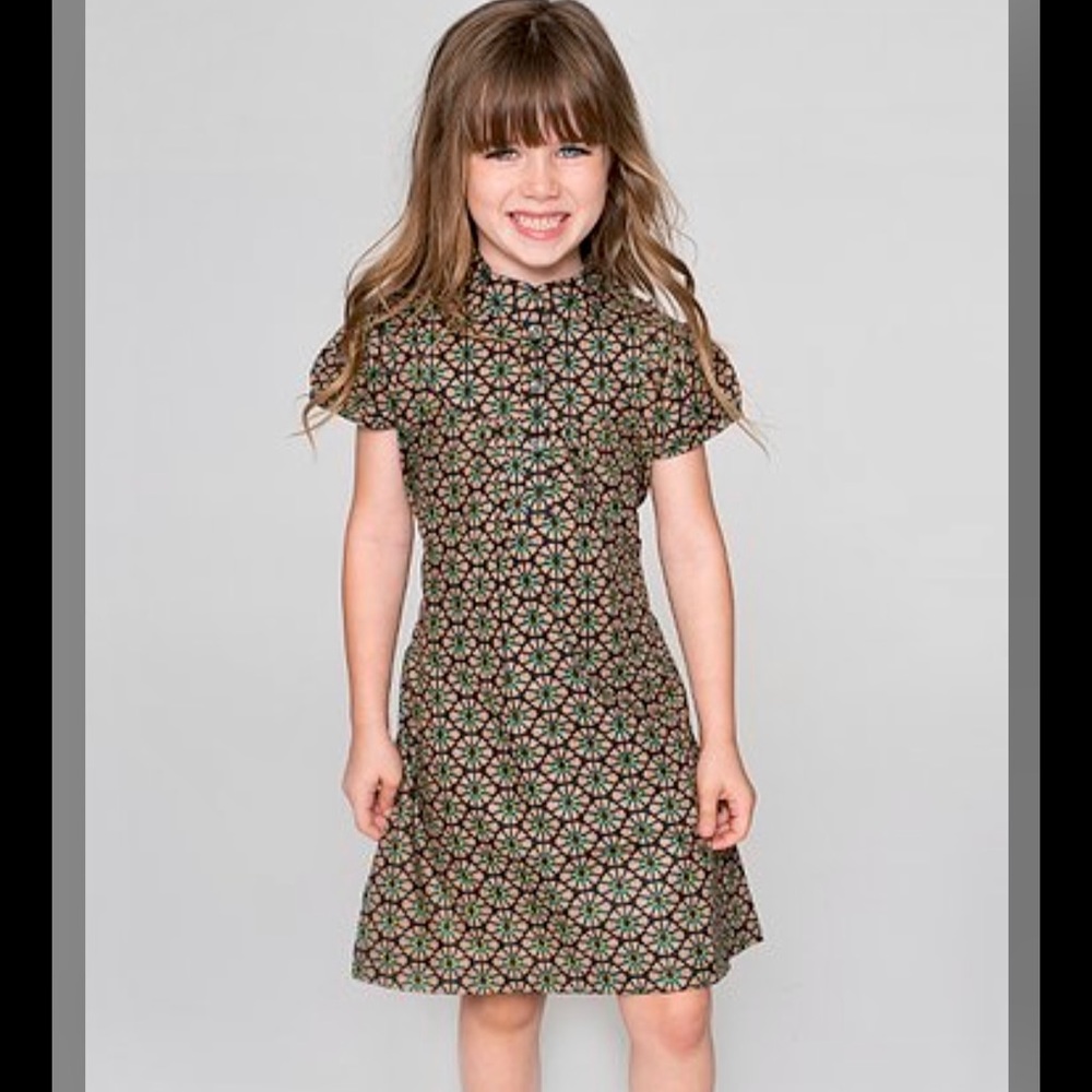 NWT $55 Boutique brand YO BABY Girl’s Cotton Shirtdress 12/13